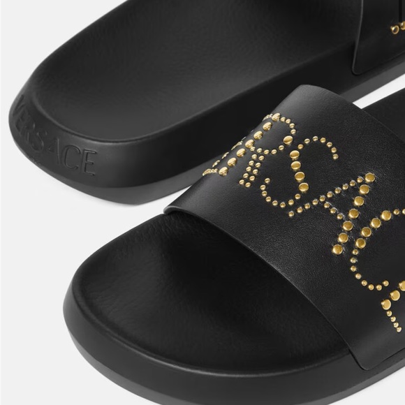 VERSACE LOGO STUDDED SLIDES - Picture 2 of 3